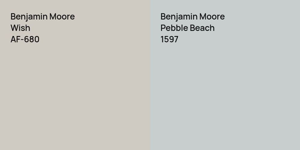 Benjamin Moore Wish vs. Benjamin Moore Pebble Beach