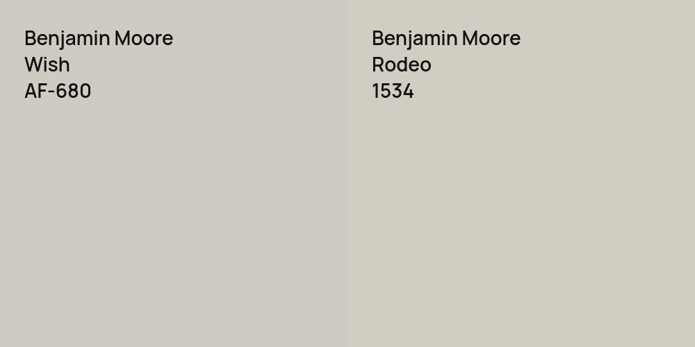 Benjamin Moore Wish vs. Benjamin Moore Rodeo