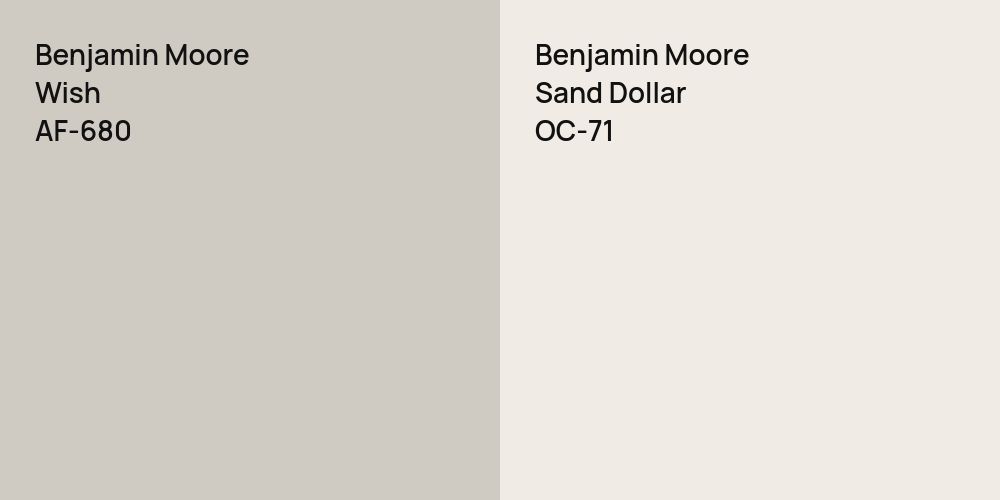 Benjamin Moore Wish vs. Benjamin Moore Sand Dollar