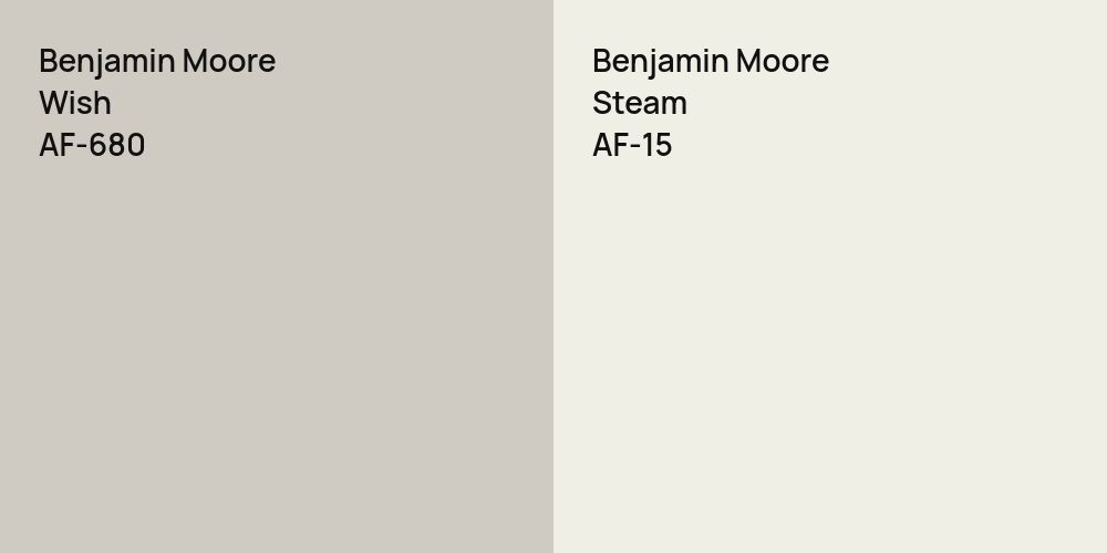 Benjamin Moore Wish vs. Benjamin Moore Steam