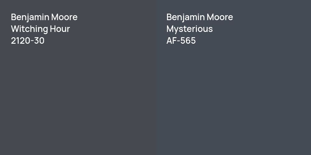 Benjamin Moore Witching Hour vs. Benjamin Moore Mysterious