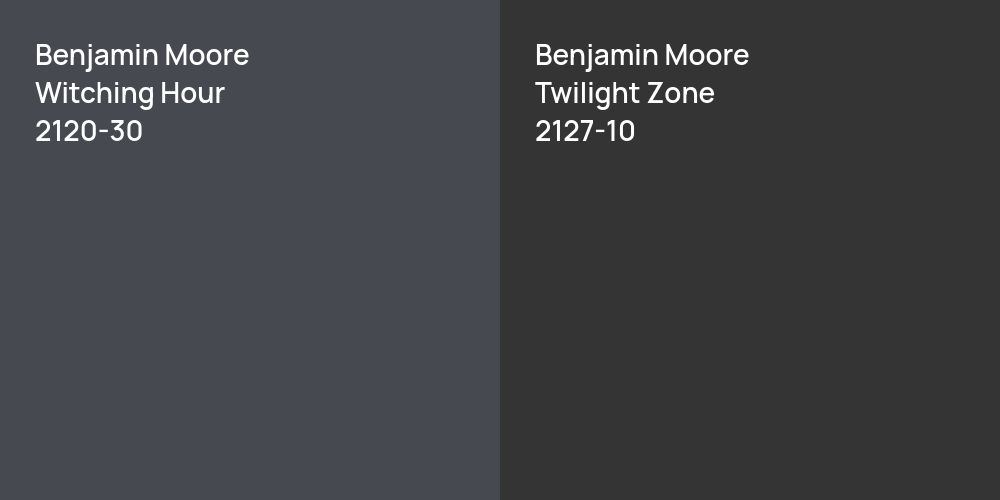 Benjamin Moore Witching Hour vs. Benjamin Moore Twilight Zone