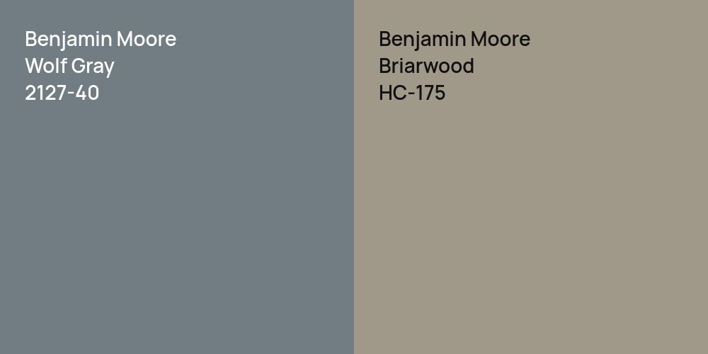 Benjamin Moore Wolf Gray vs. Benjamin Moore Briarwood