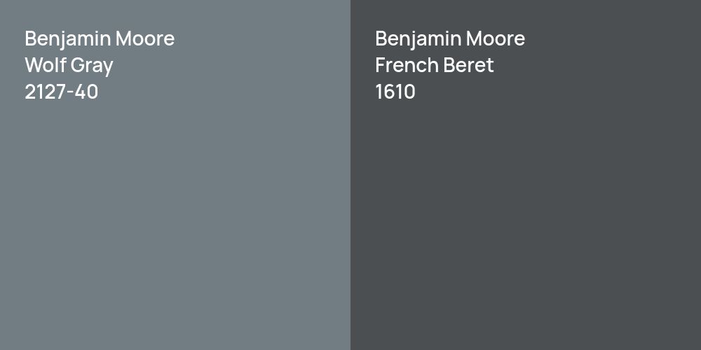 Benjamin Moore Wolf Gray vs. Benjamin Moore French Beret