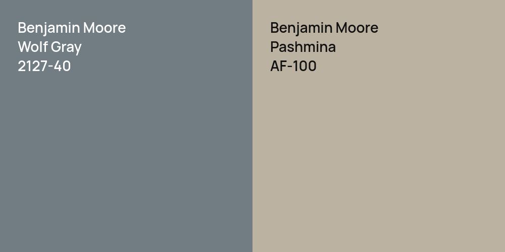 Benjamin Moore Wolf Gray vs. Benjamin Moore Pashmina