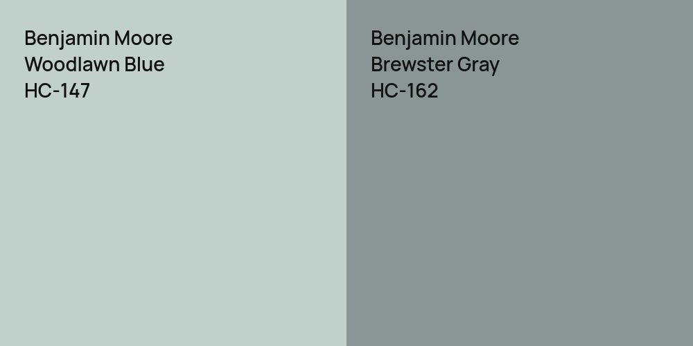 Benjamin Moore Woodlawn Blue vs. Benjamin Moore Brewster Gray