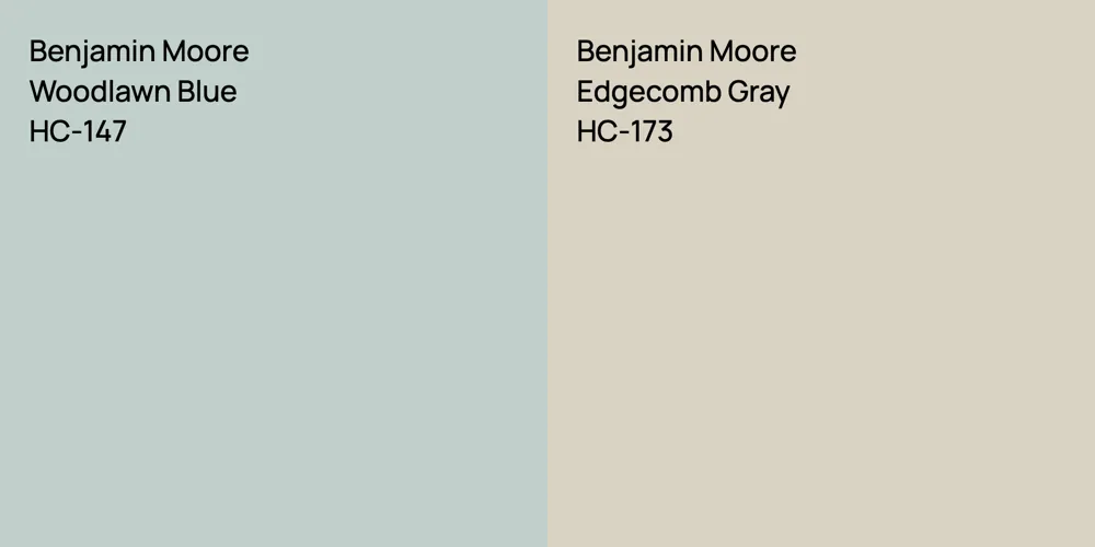 Benjamin Moore Woodlawn Blue vs. Benjamin Moore Edgecomb Gray