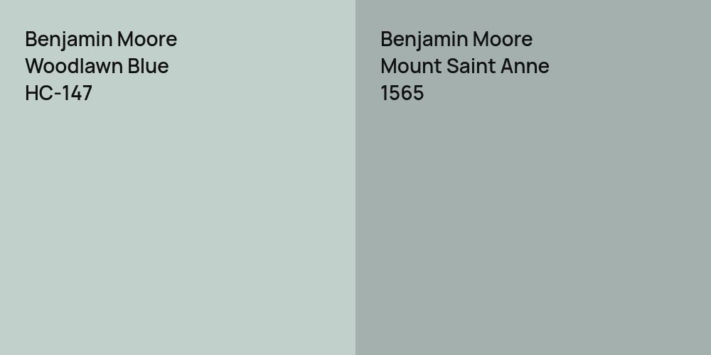 Benjamin Moore Woodlawn Blue vs. Benjamin Moore Mount Saint Anne