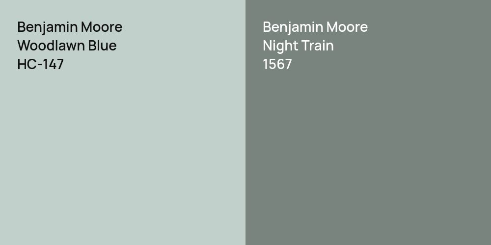 Benjamin Moore Woodlawn Blue vs. Benjamin Moore Night Train