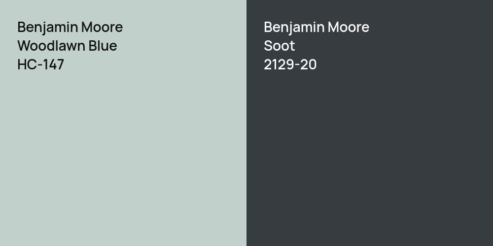 Benjamin Moore Woodlawn Blue vs. Benjamin Moore Soot