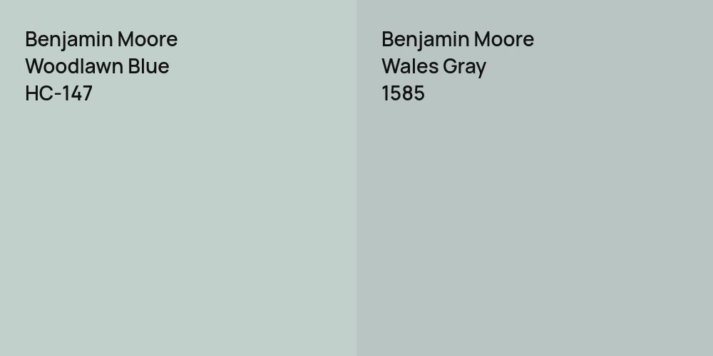 Benjamin Moore Woodlawn Blue vs. Benjamin Moore Wales Gray