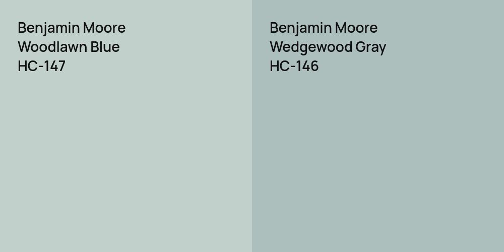 Benjamin Moore Woodlawn Blue vs. Benjamin Moore Wedgewood Gray