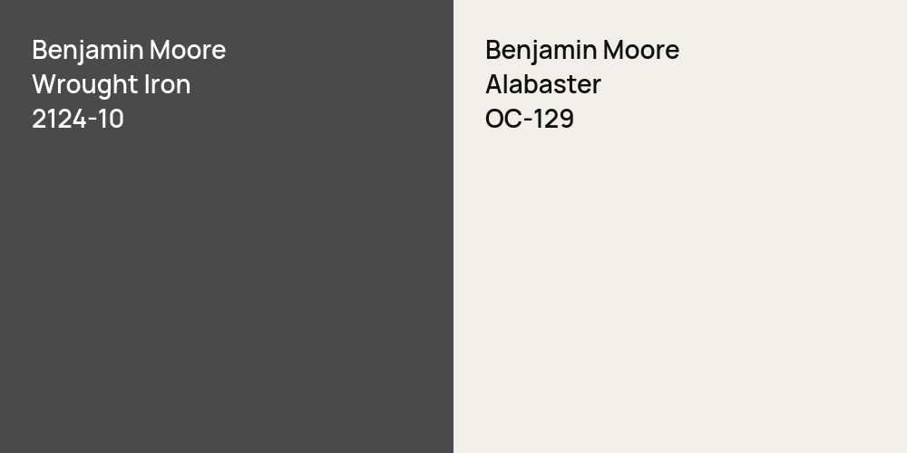 Benjamin Moore Wrought Iron vs. Benjamin Moore Alabaster