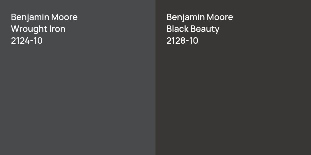 Benjamin Moore Wrought Iron vs. Benjamin Moore Black Beauty