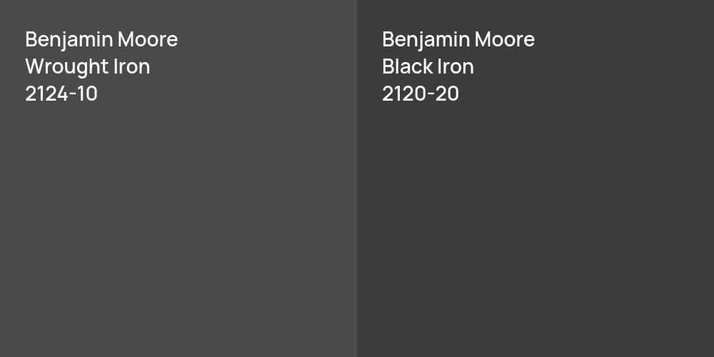 Benjamin Moore Wrought Iron vs. Benjamin Moore Black Iron