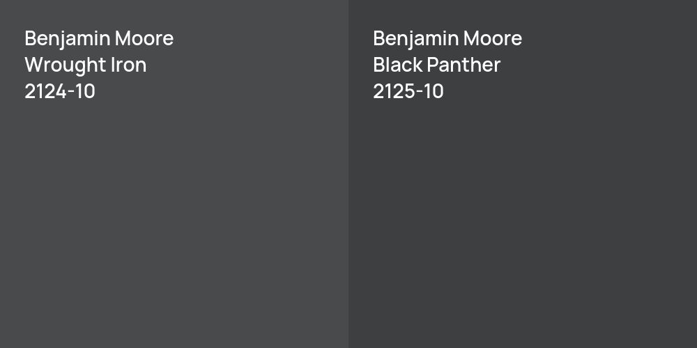 Benjamin Moore Wrought Iron vs. Benjamin Moore Black Panther