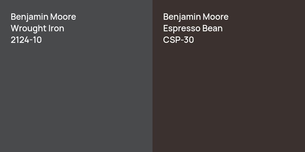 Benjamin Moore Wrought Iron vs. Benjamin Moore Espresso Bean