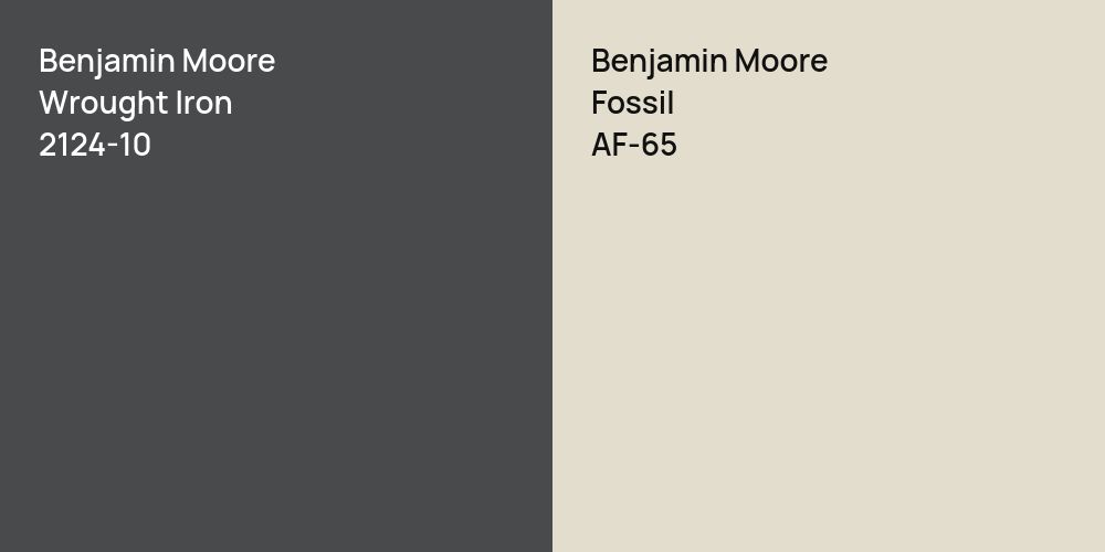 Benjamin Moore Wrought Iron vs. Benjamin Moore Fossil