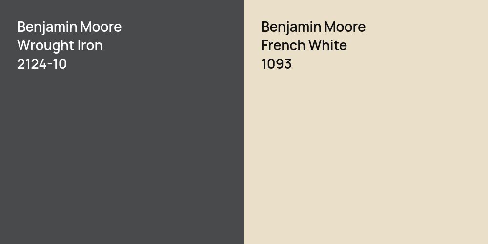 Benjamin Moore Wrought Iron vs. Benjamin Moore French White