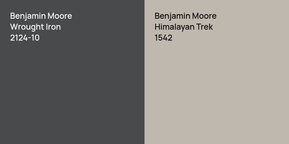 Benjamin Moore Wrought Iron vs. Benjamin Moore Himalayan Trek