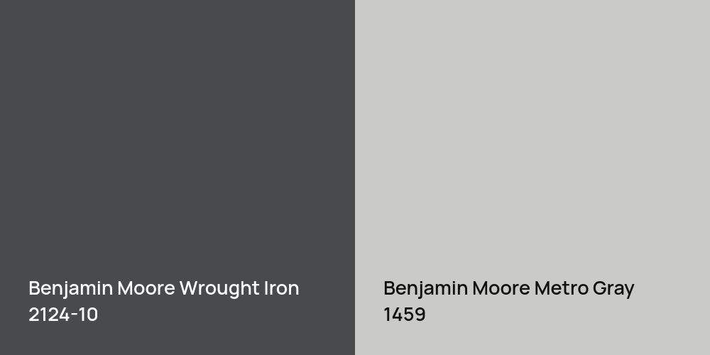 Benjamin Moore Wrought Iron vs. Benjamin Moore Metro Gray