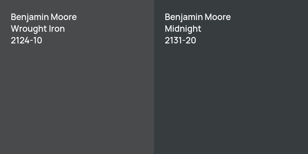 Benjamin Moore Wrought Iron vs. Benjamin Moore Midnight