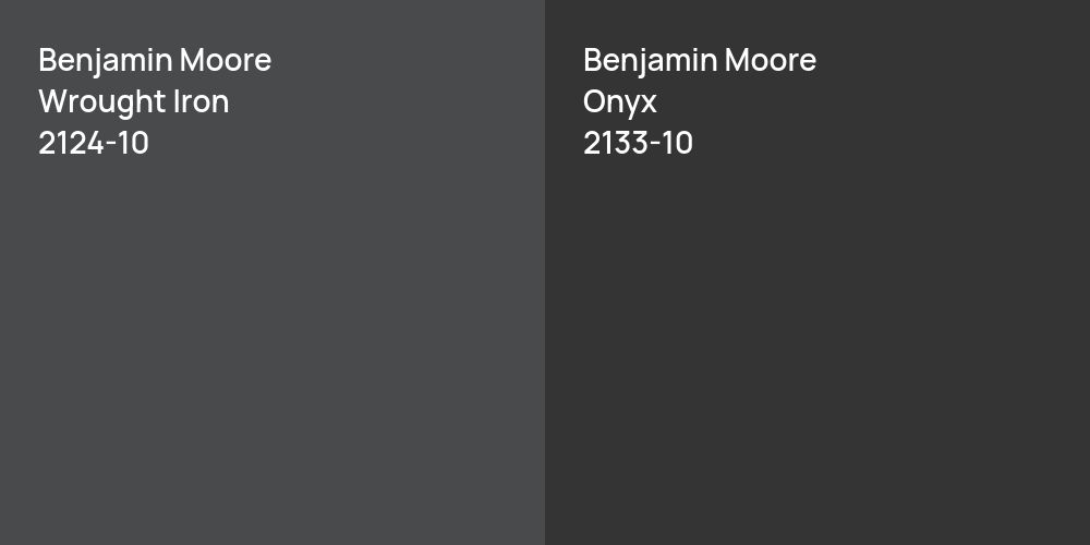 Benjamin Moore Wrought Iron vs. Benjamin Moore Onyx