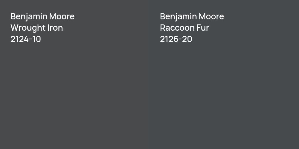 Benjamin Moore Wrought Iron vs. Benjamin Moore Raccoon Fur