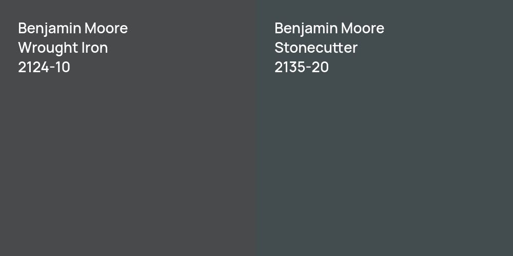 Benjamin Moore Wrought Iron vs. Benjamin Moore Stonecutter