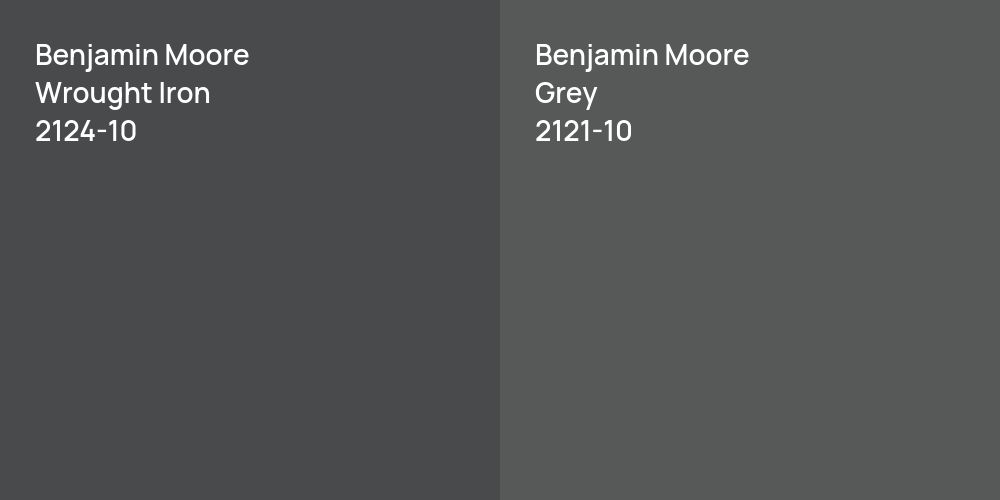 Benjamin Moore Wrought Iron vs. Benjamin Moore Grey