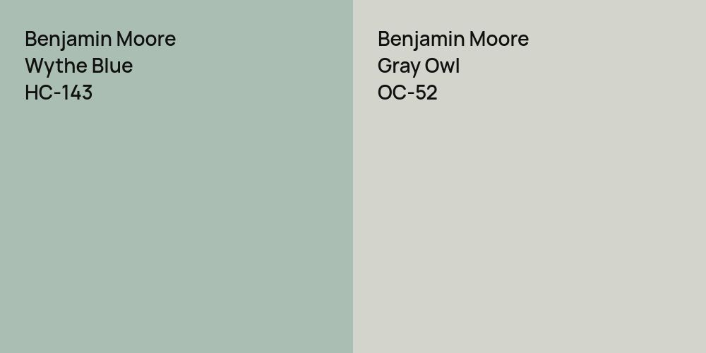 Benjamin Moore Wythe Blue vs. Benjamin Moore Gray Owl