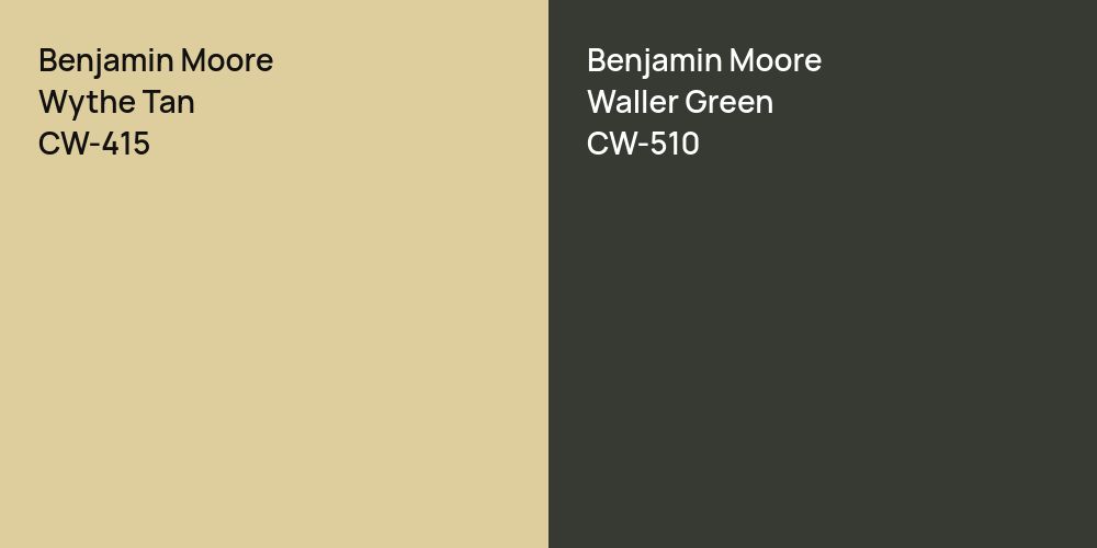 Benjamin Moore Wythe Tan vs. Benjamin Moore Waller Green