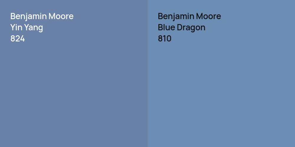 Benjamin Moore Yin Yang vs. Benjamin Moore Blue Dragon