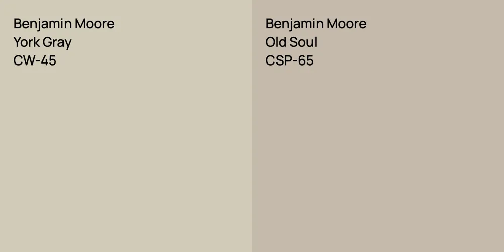 Benjamin Moore York Gray vs. Benjamin Moore Old Soul