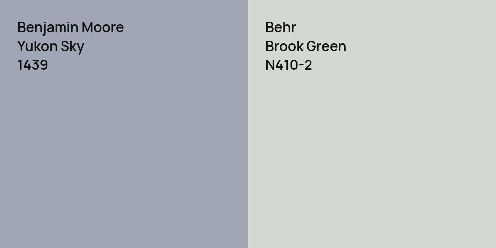 Benjamin Moore Yukon Sky vs. Behr Brook Green