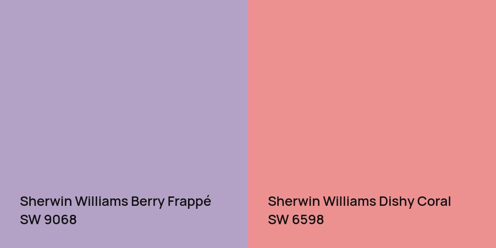 Sherwin Williams Berry Frappé vs. Sherwin Williams Dishy Coral