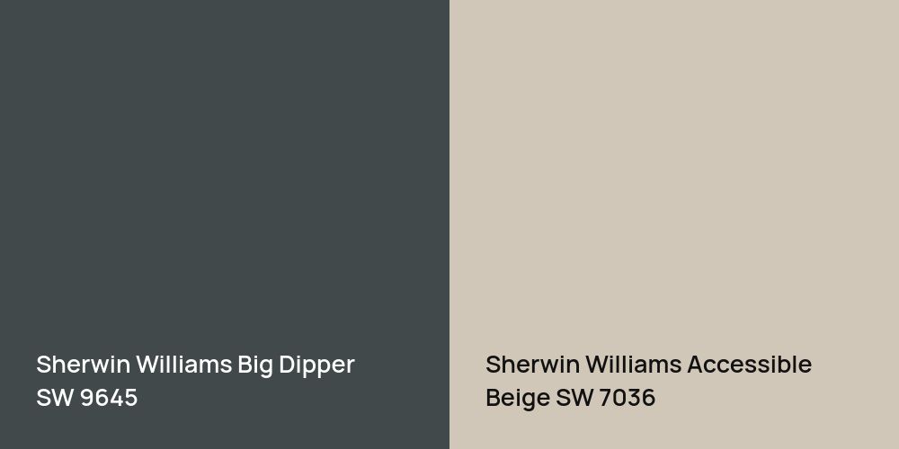 Sherwin Williams Big Dipper vs. Sherwin Williams Accessible Beige