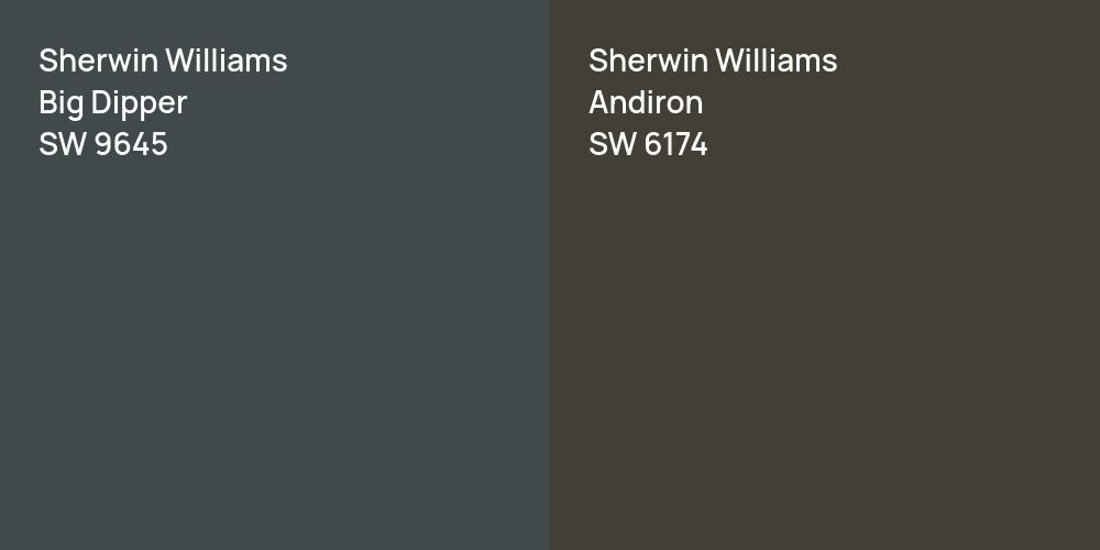 Sherwin Williams Big Dipper vs. Sherwin Williams Andiron