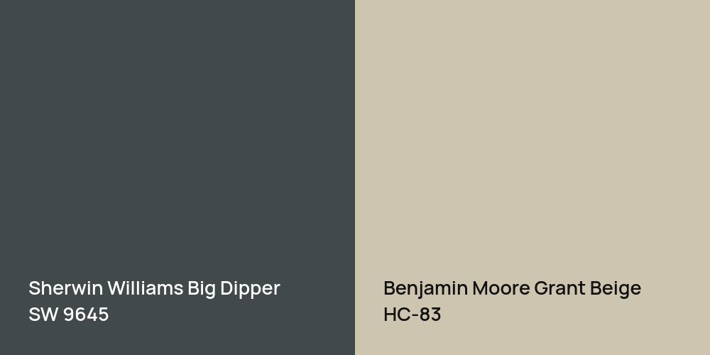 Sherwin Williams Big Dipper vs. Benjamin Moore Grant Beige