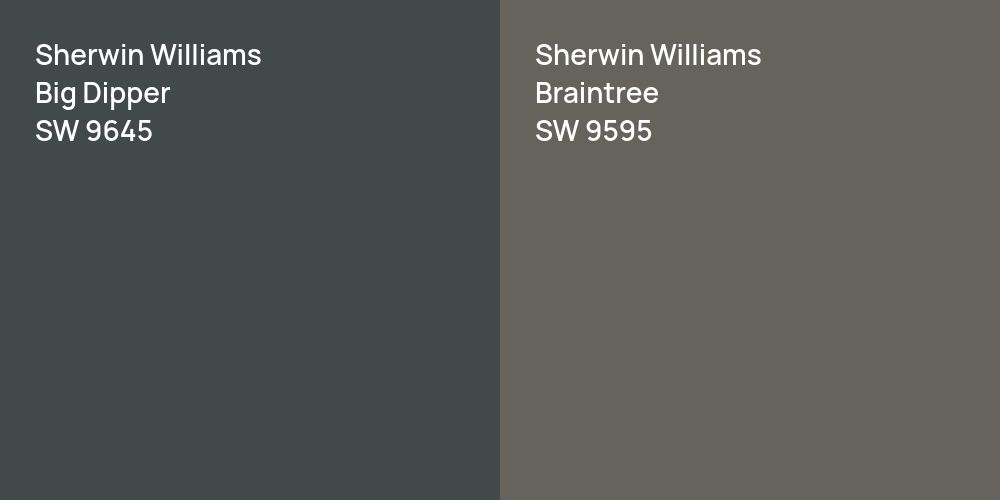 Sherwin Williams Big Dipper vs. Sherwin Williams Braintree