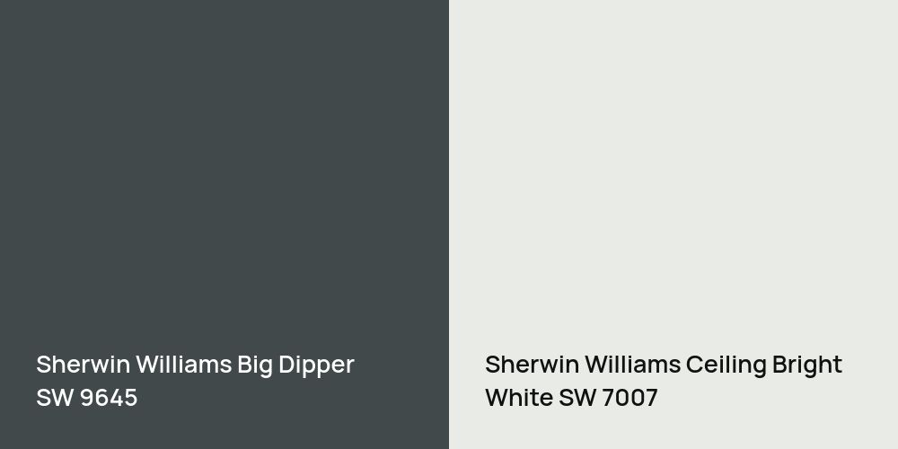 Sherwin Williams Big Dipper vs. Sherwin Williams Ceiling Bright White