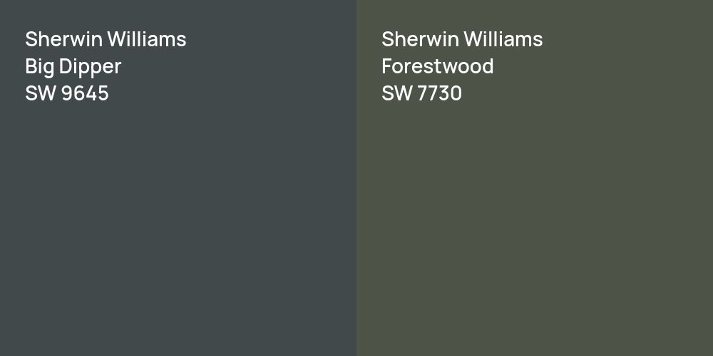 Sherwin Williams Big Dipper vs. Sherwin Williams Forestwood