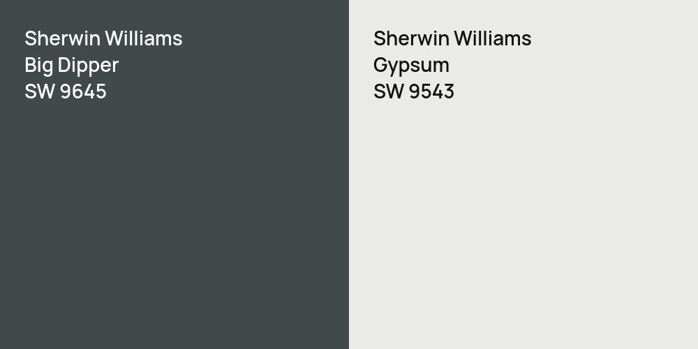 Sherwin Williams Big Dipper vs. Sherwin Williams Gypsum