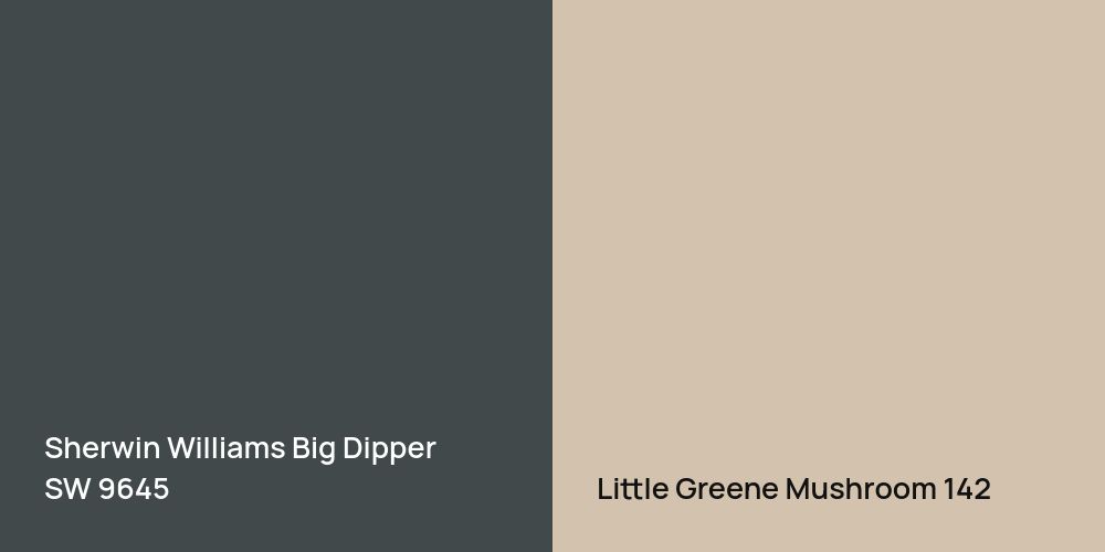 Sherwin Williams Big Dipper vs. Little Greene Mushroom