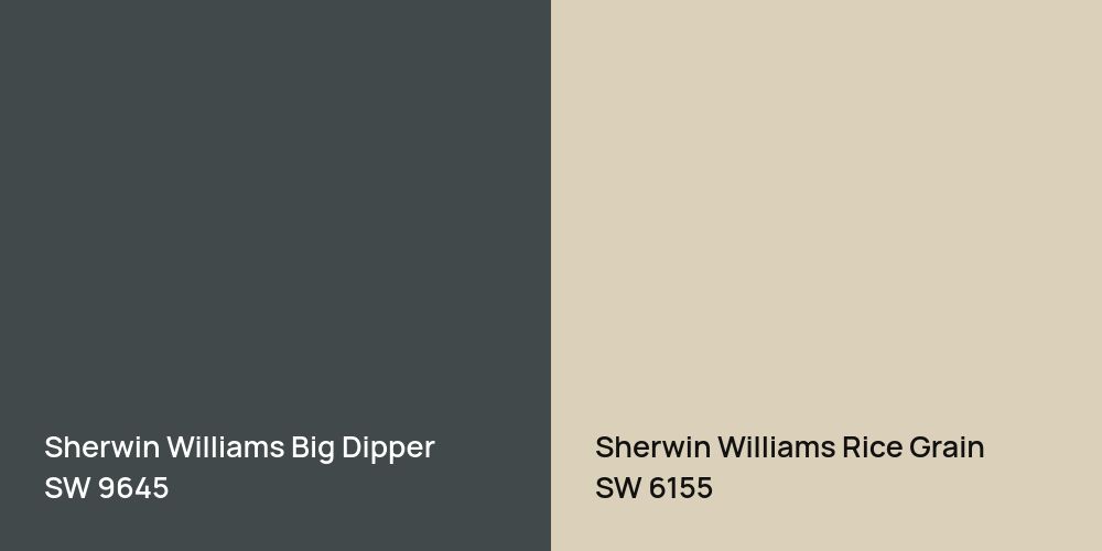 Sherwin Williams Big Dipper vs. Sherwin Williams Rice Grain