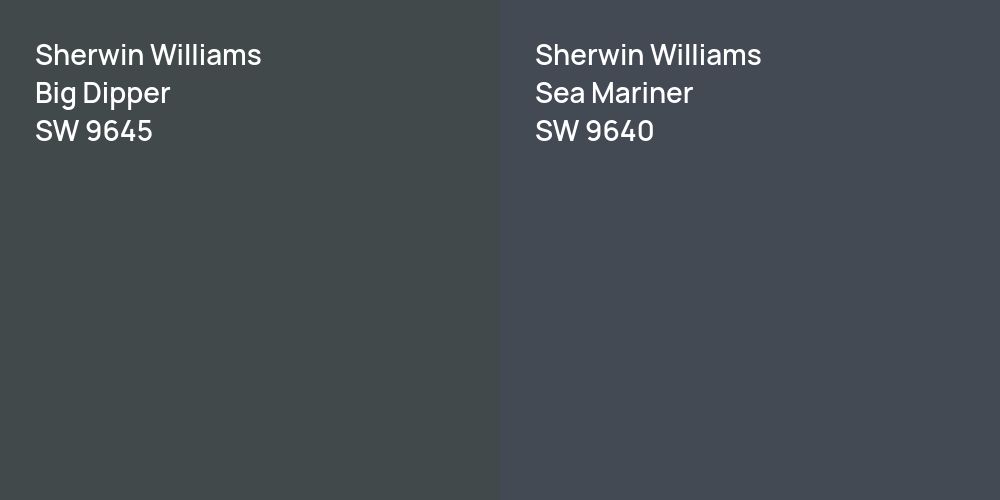 Sherwin Williams Big Dipper vs. Sherwin Williams Sea Mariner