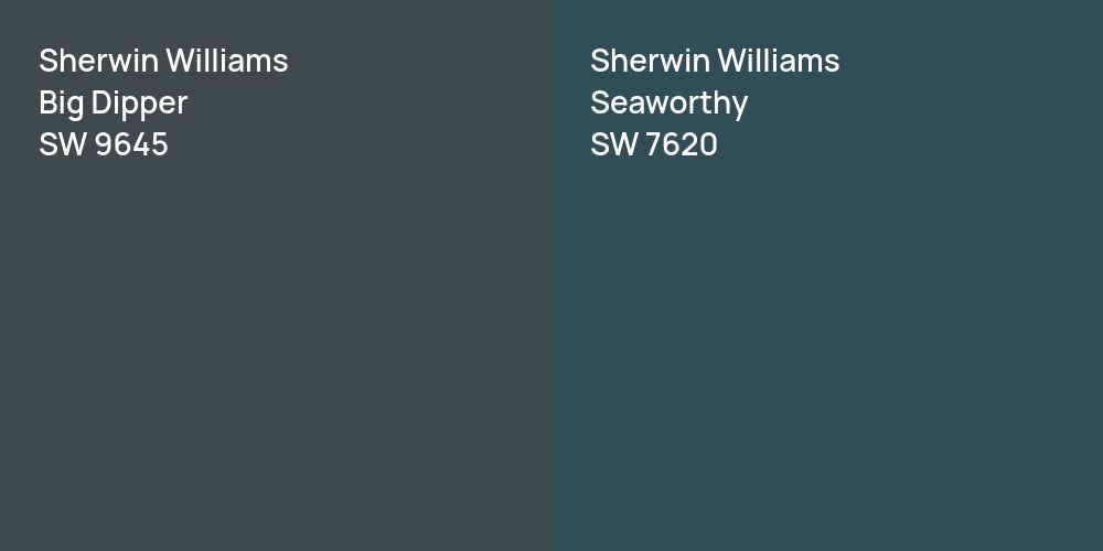 Sherwin Williams Big Dipper vs. Sherwin Williams Seaworthy