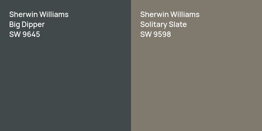 Sherwin Williams Big Dipper vs. Sherwin Williams Solitary Slate