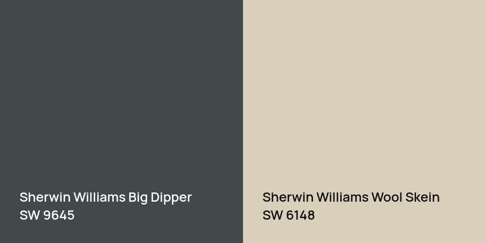 Sherwin Williams Big Dipper vs. Sherwin Williams Wool Skein