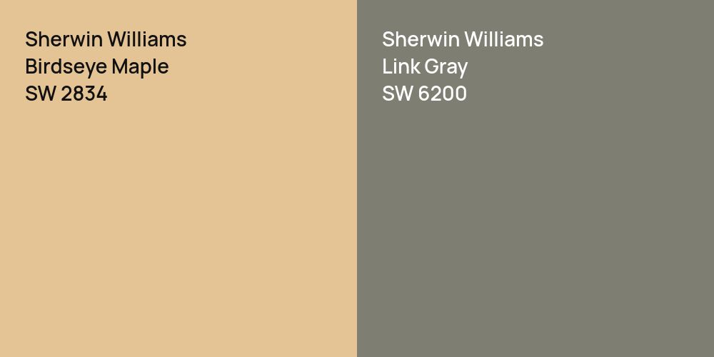 Sherwin Williams Birdseye Maple vs. Sherwin Williams Link Gray